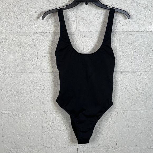 COTTON ON Women's Low-Back One-Piece Cheeky Swimsuit black small - Picture 1 of 10